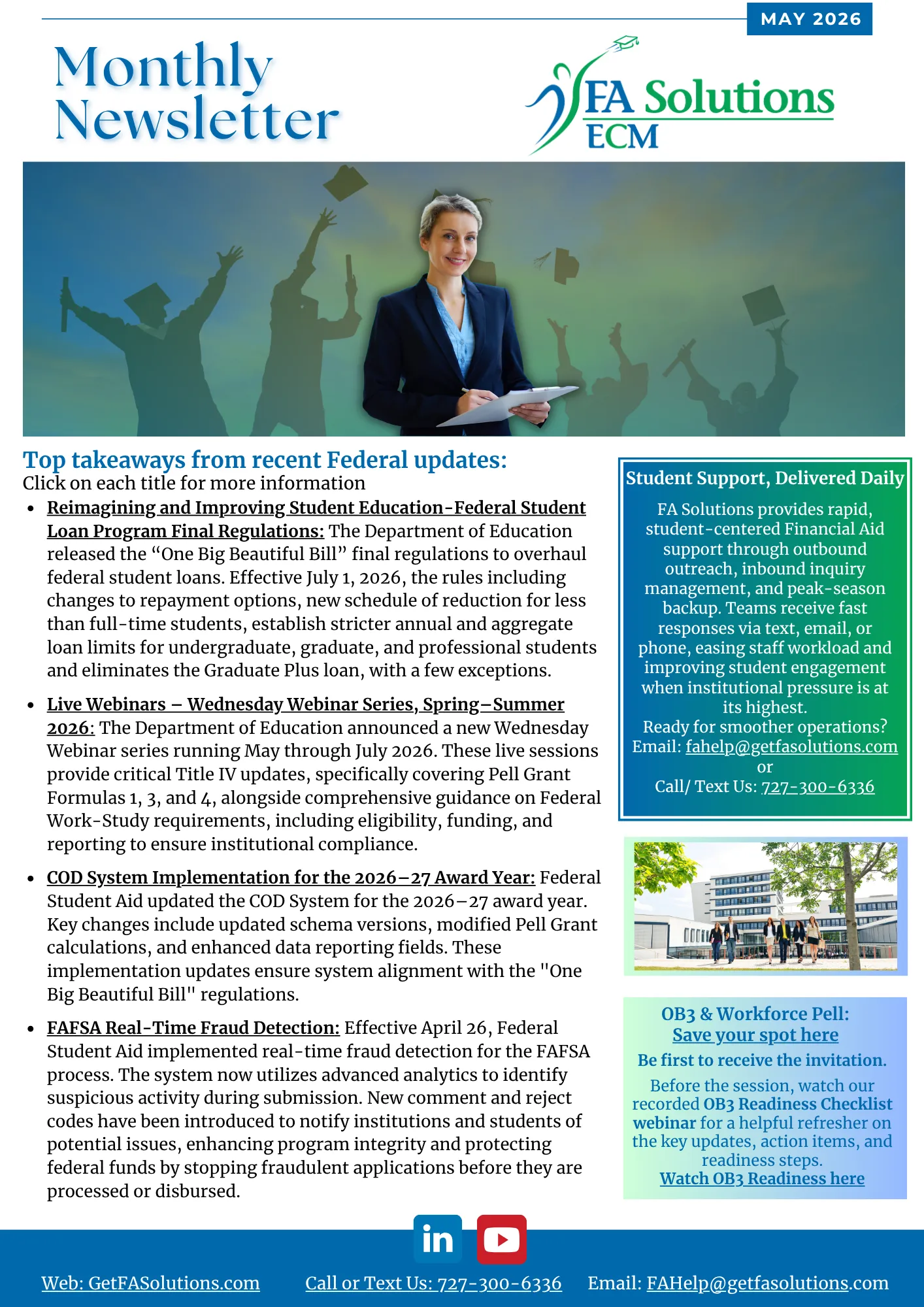 Fed-Updates Financial Aid Newsletter May 2026