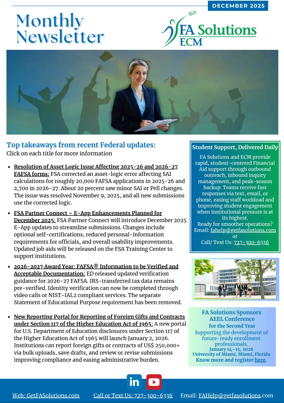 Fed-Updates Financial Aid Newsletter December 2025