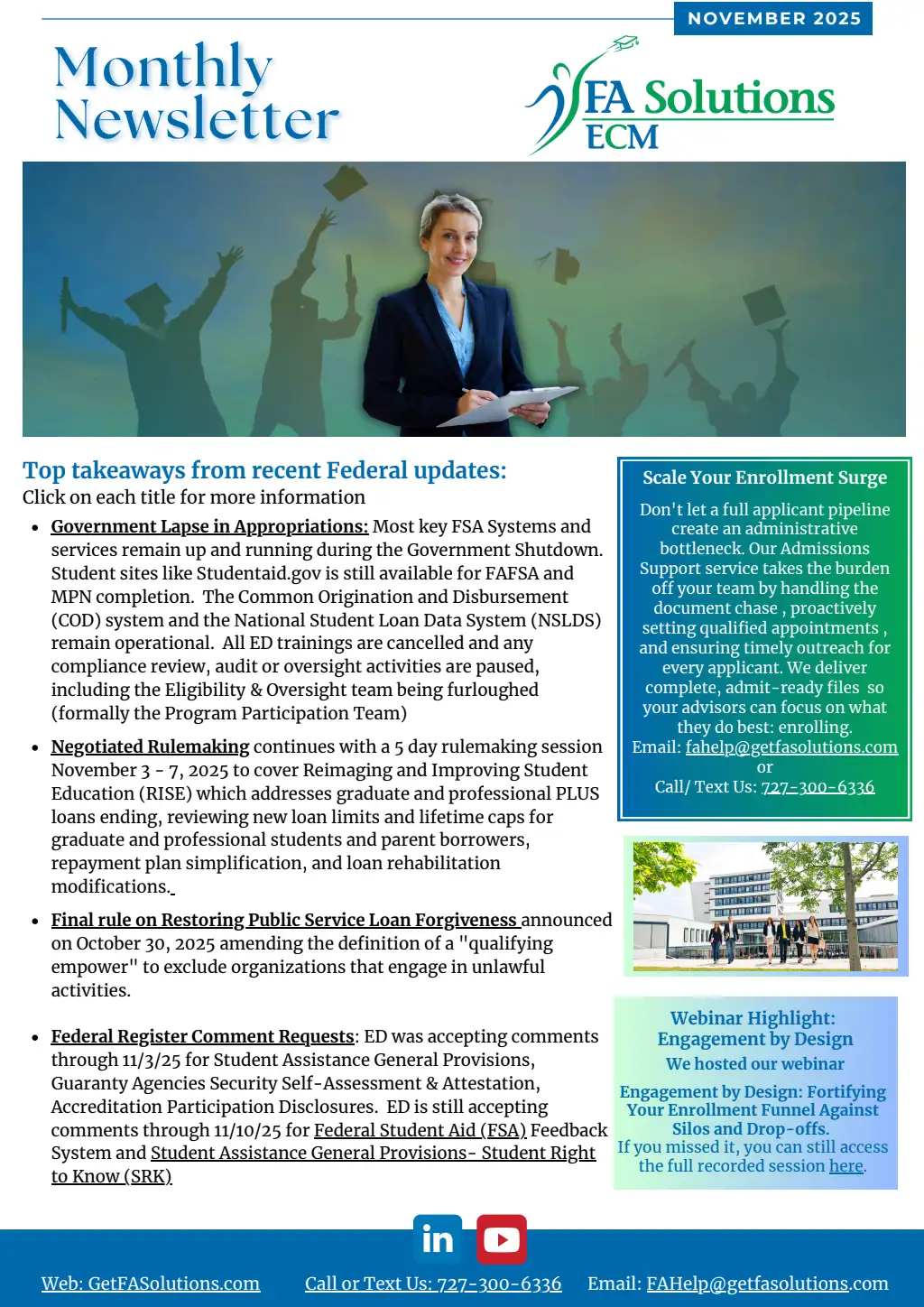 Fed-Updates Financial Aid Newsletter November 2025