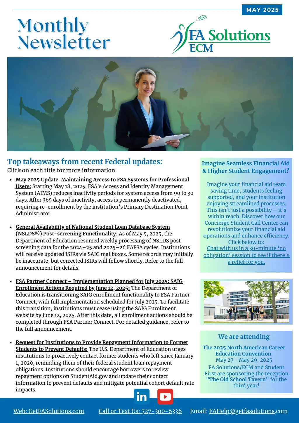 Fed-Updates Financial Aid Newsletter May 2025