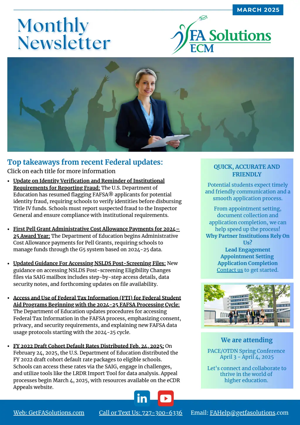 Fed-Updates Financial Aid Newsletter March 2025