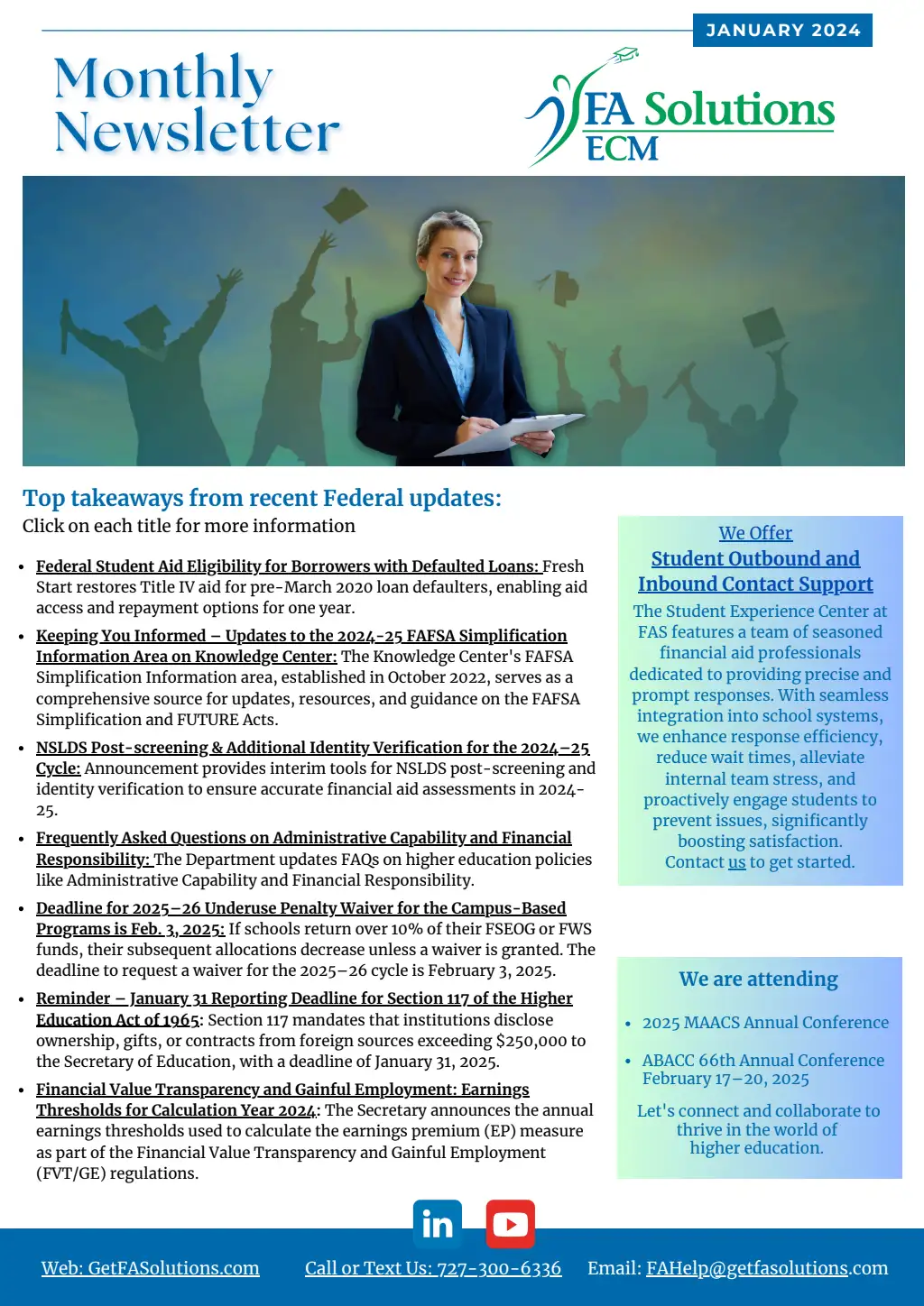 Fed-Updates Financial Aid Newsletter January 2025