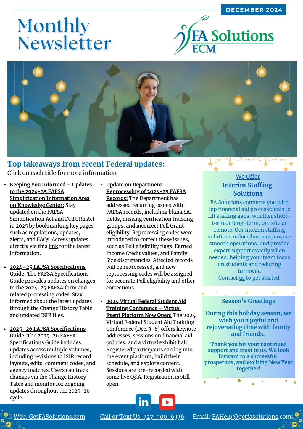 Fed-Updates Financial Aid Newsletter December 2024